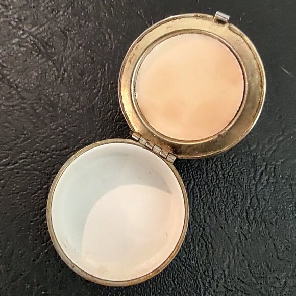 Vintage Petrified Forest Trinket Box Enamel Shield - Picture 3 of 5